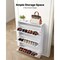Shoe Cabinet 3 Flip Drawers Freestanding White Storage Organizer